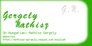 gergely mathisz business card